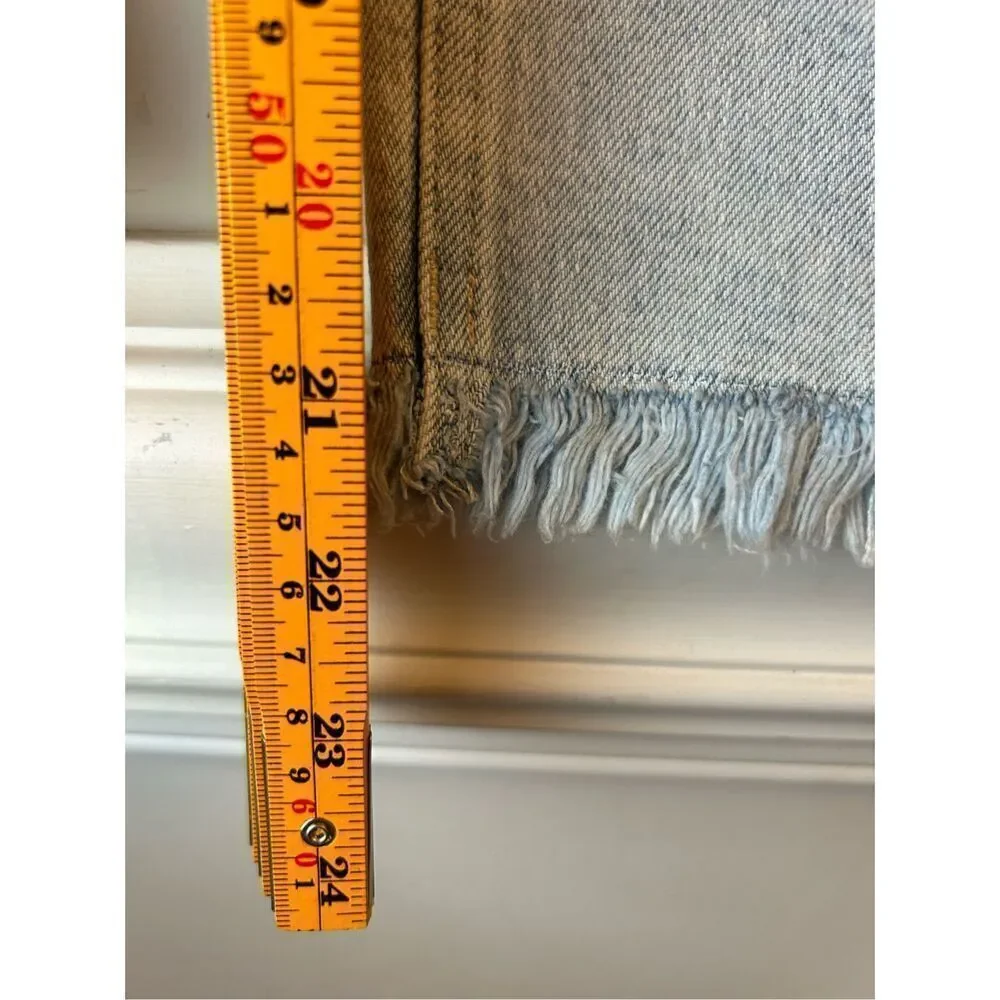 Talbots Wide-leg Crop Jean 4 Petite Fringe Detail  Maui Wash - Picture 5 of 10